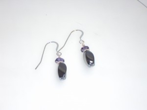 Hematite & Amethyst with Sterling Silver